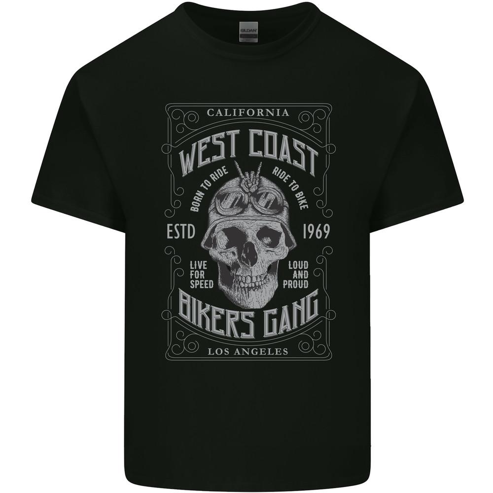 Bikers Gang Motorcycle Motorbike Skull Rock Mens Light Cotton T-Shirt Unisex T-Shirt XXL