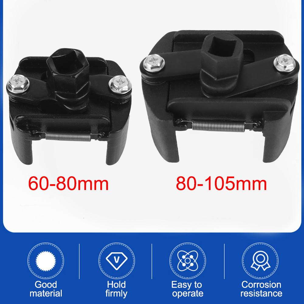 Car Oil Filter Wrench 60-105mm Clamping Range Steel Spanner Fuel Filter Cast 1/2" Drive Removal Tools Truck Motorcycle Supplies