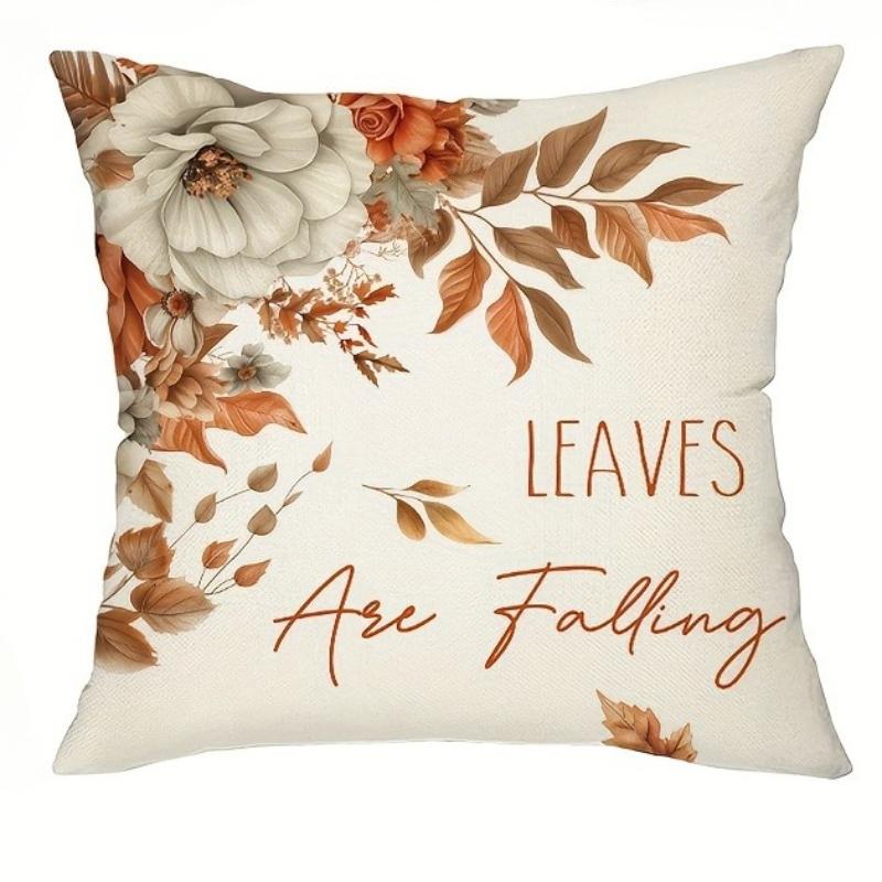 Fall Throw Pillow Covers Thankful Grateful Blessed Harvest Pumpkin Decorative Home Couch Sofa Living Room Bedroom Autumn Rustic