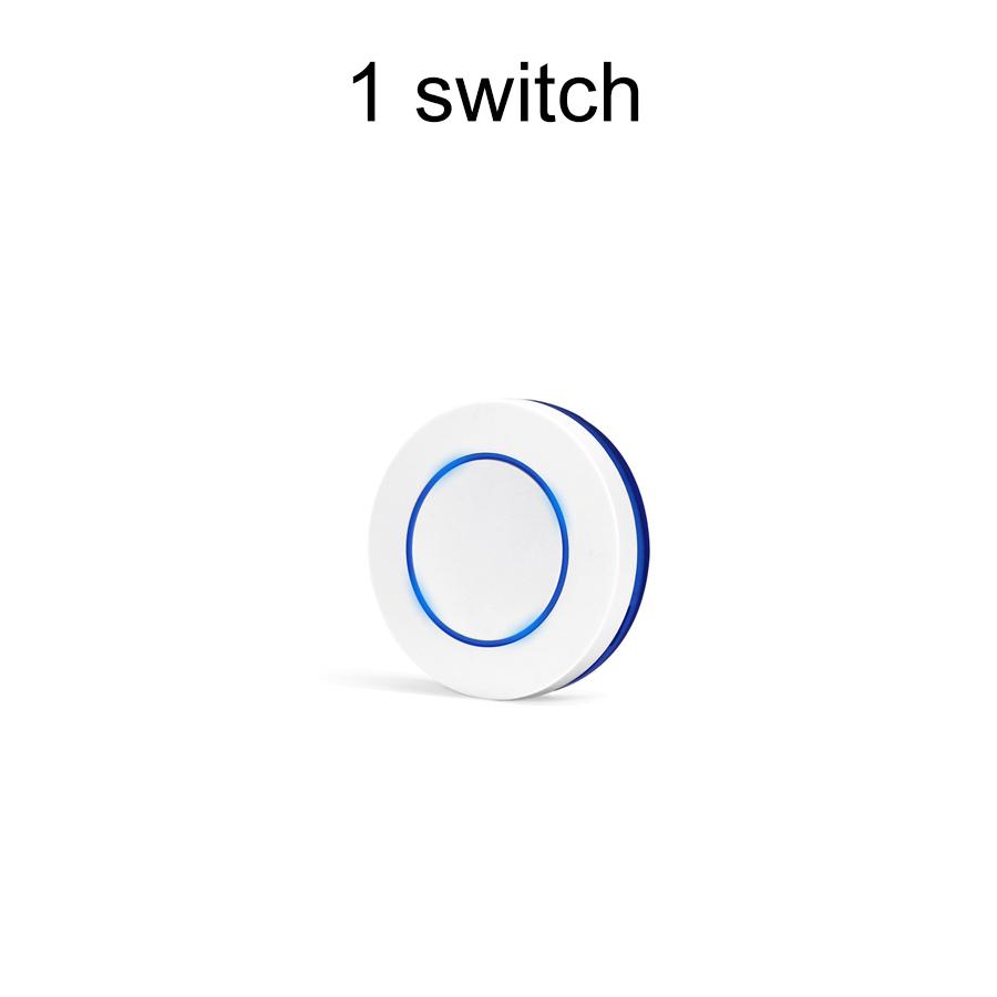 RF 433MHz Wireless Light Switch 220V 110V 10A Relay Controller Switch Mini Round Button Panel Switch For Home LED Lighting