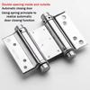 1Pcs Double Opening Door Hinge With Inner And Outer Thickened Spring Silent Hinges 3/4/5/6inch Stainless Steel Free Spring Hinge