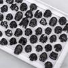 10/15/20 Stück/Los Retro Gothic Punk Totenkopfringe Herren Damen Charm Rock Cool Mode Schmuck Accessoire Täglich Party Geschenk Zufälliger Stil