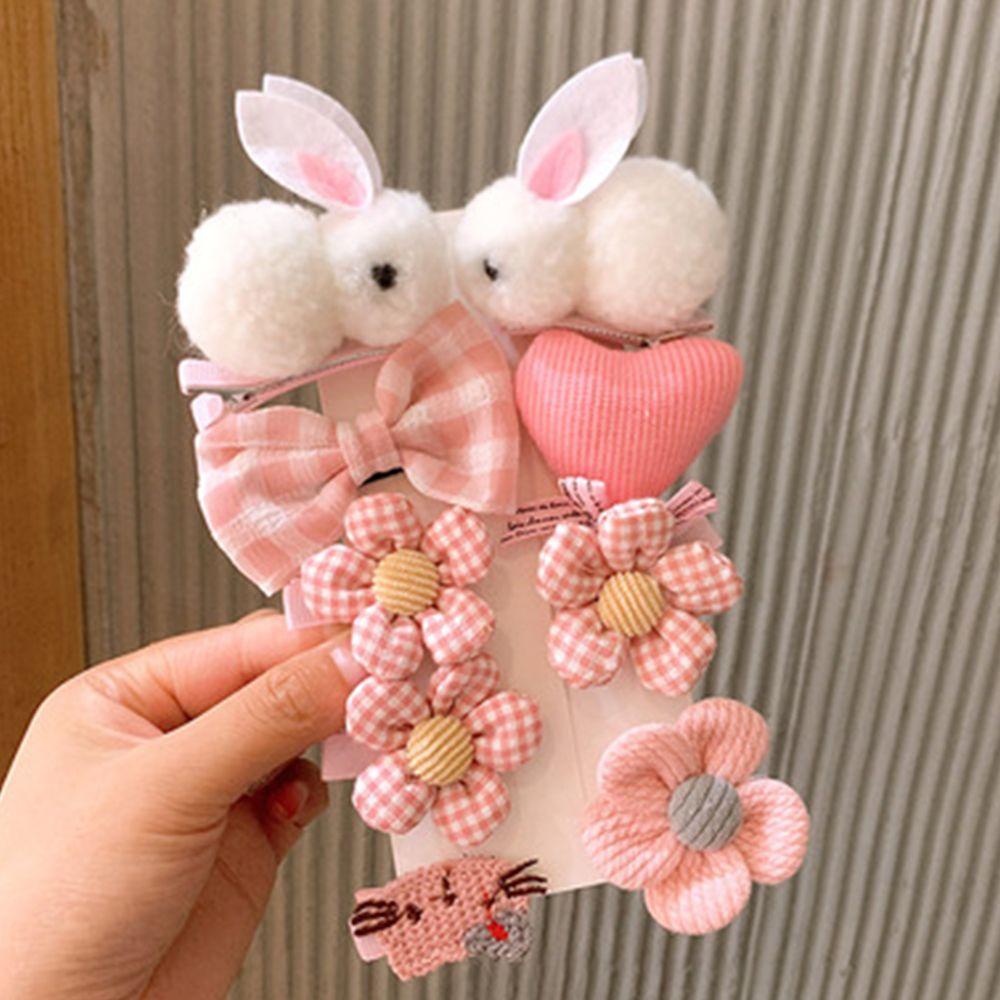 

Детские Девочки Корейский Стиль Заколка Мультяшный Дизайн Зажим для Волос Корейский Стиль Заколки Аксессуары для Волос White double bunny