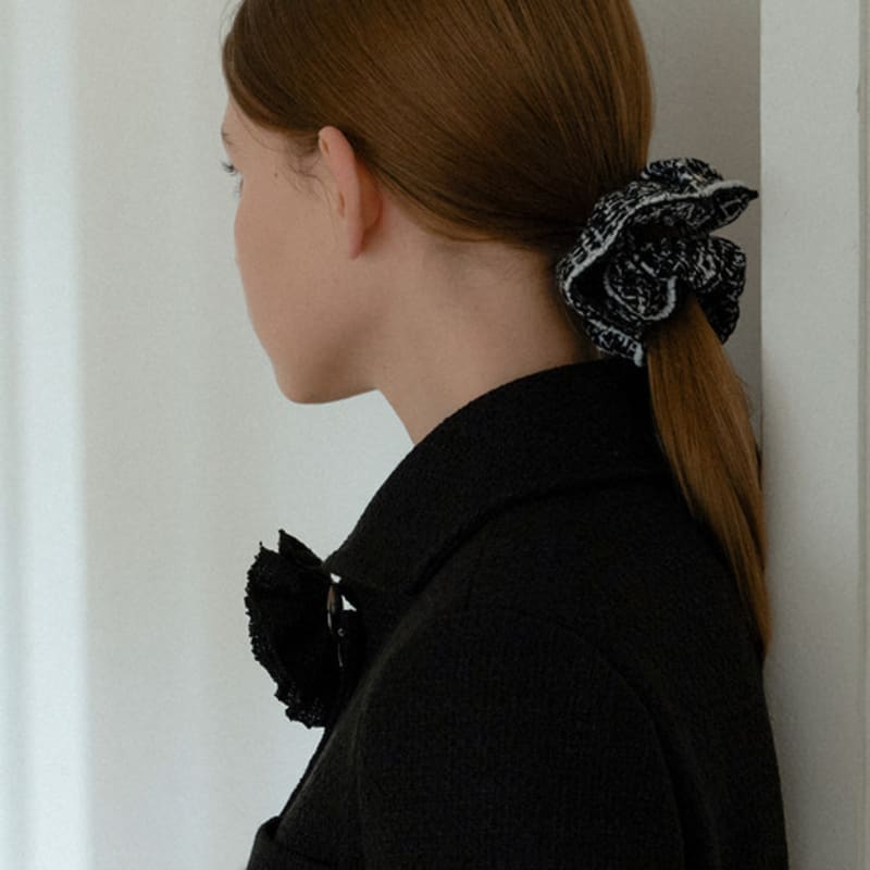 ANOETIC CLASSIC TWEED SCRUNCHIE_2COLOR
