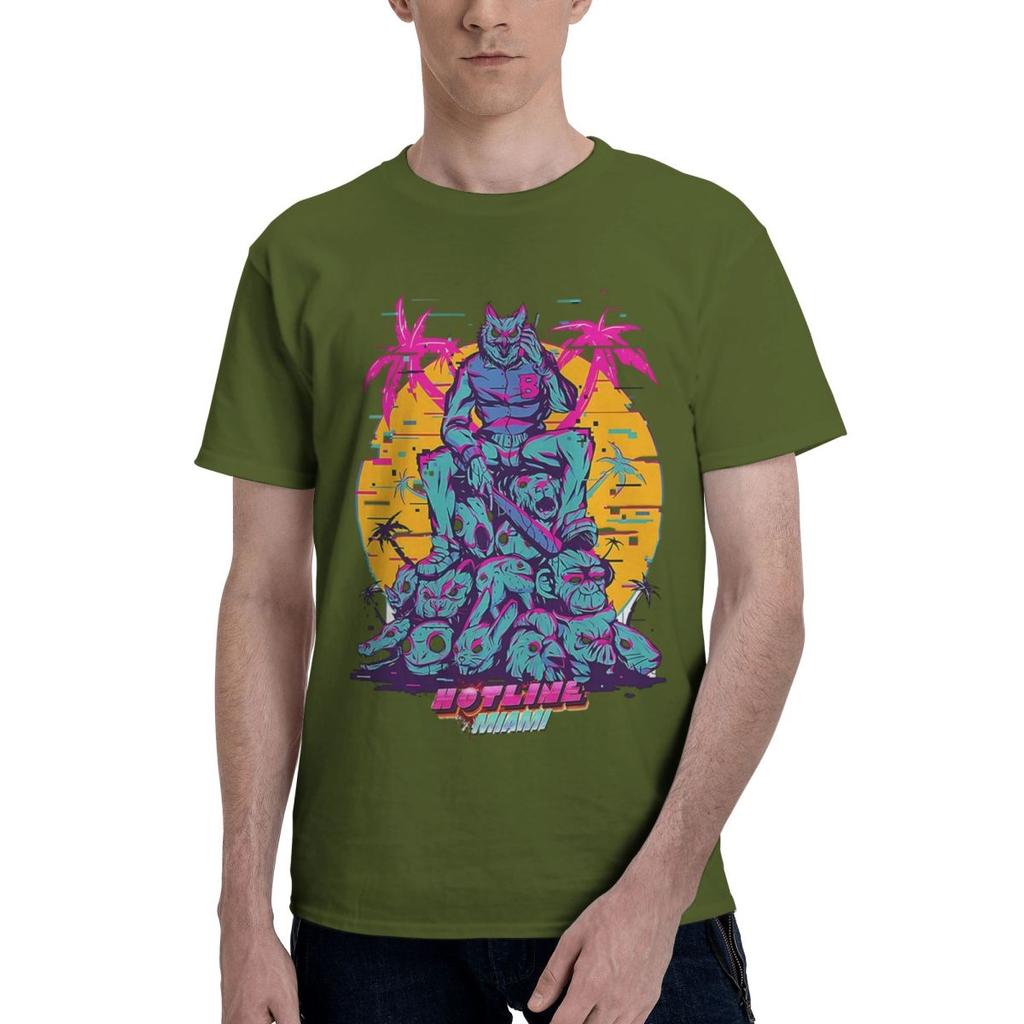 Hotline Miami 2022 100 Cotton Casual Breathable Confortable Cute Short Sleeve TShirt Tshirts Men