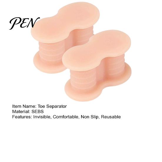 Soft Silicone Toe Spreader 2 Rings Separators, Spacers Corrector, Big Flexible Sebs Spacer Distributor Corrector for Men & Women Straighten