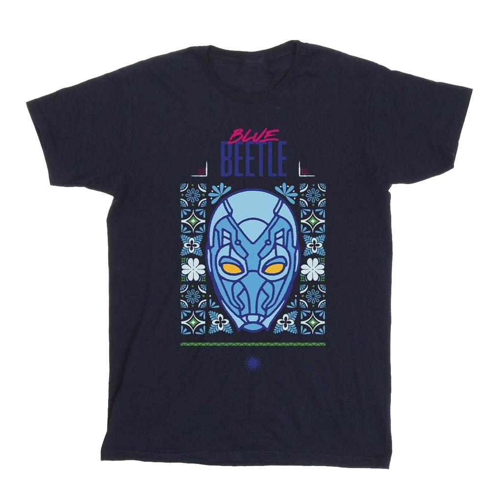 Blue Beetle Boys Helmet Cotton T-Shirt