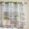 Balkon letní Paříž okenní závěsy pro obývací pokoj ložnice luxusní moderní kuchyňské závěsy látkové závěsy
