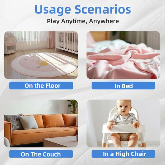 Inflatable Baby Water Play Mat for Crawling And Sensory Development Infant Crawling Pad with Leak-Proof Nozzle Soft Activity Mat for Motor Skills And
