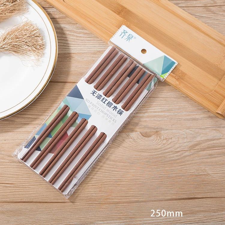 10 Pairs Chopsticks 25cm Chopsticks Set Sandalwood Tableware Kitchen Tools Accessories Chop Sticks Household Wooden Chopsticks