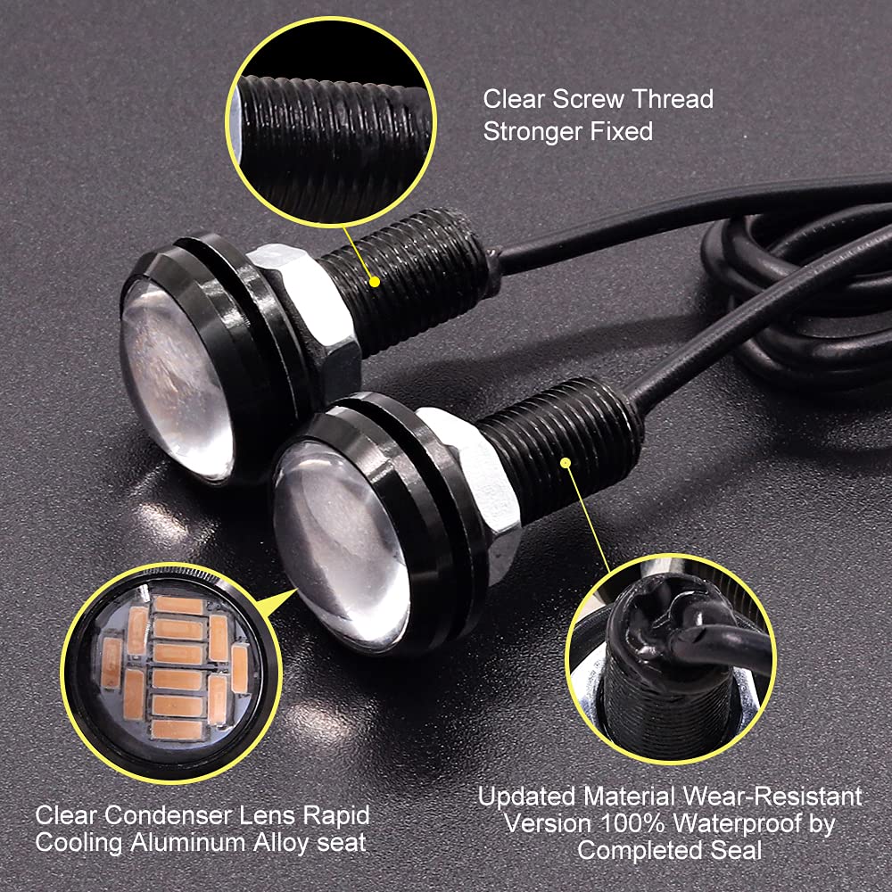 X-STYLE LED Daylight, Eagle Eye, Ice Blue, Spotlight, 0.9 Inches (22 Mm), 12 Row