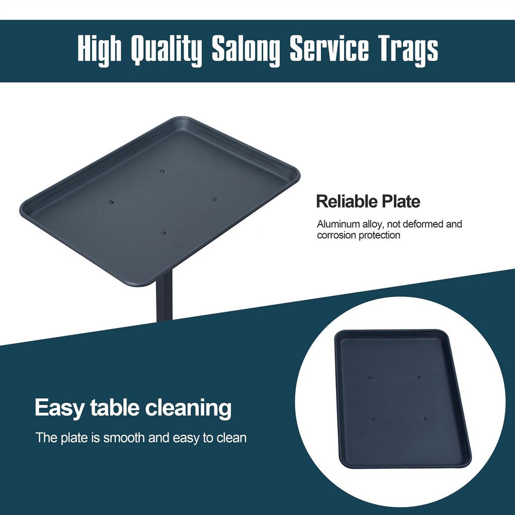 Barber Tray With Storage Rack Multi-function Spa Storage Lnstalled On Chairframe Beauty Barber Height Adjustable Salon Tools