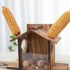 Wooden Squirrel Feeder Durable Hamster Feeding Box Feeding Container Pet Food Dispenser  Parrot