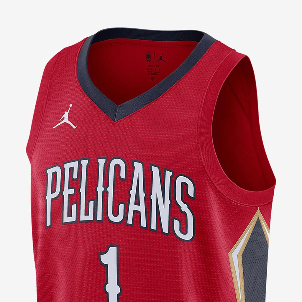 Jordan Dri-FIT NBA Swingman Jersey Pelicans Alphabet Print Vest Men Tops University-Red DO9535-658