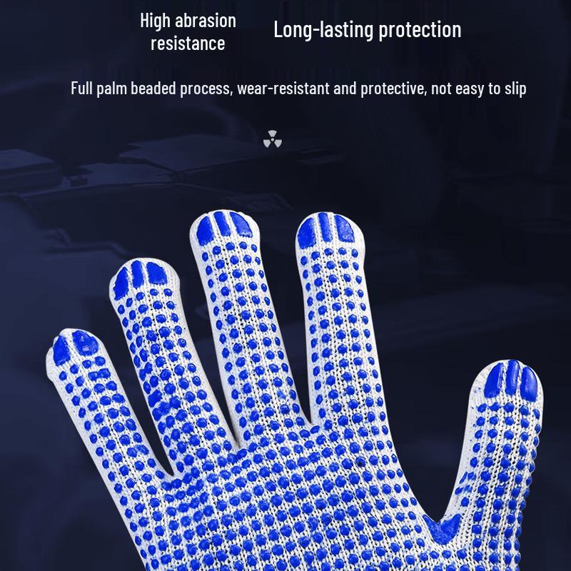Wear-Resistant Anti-Slip Cotton Work Gloves