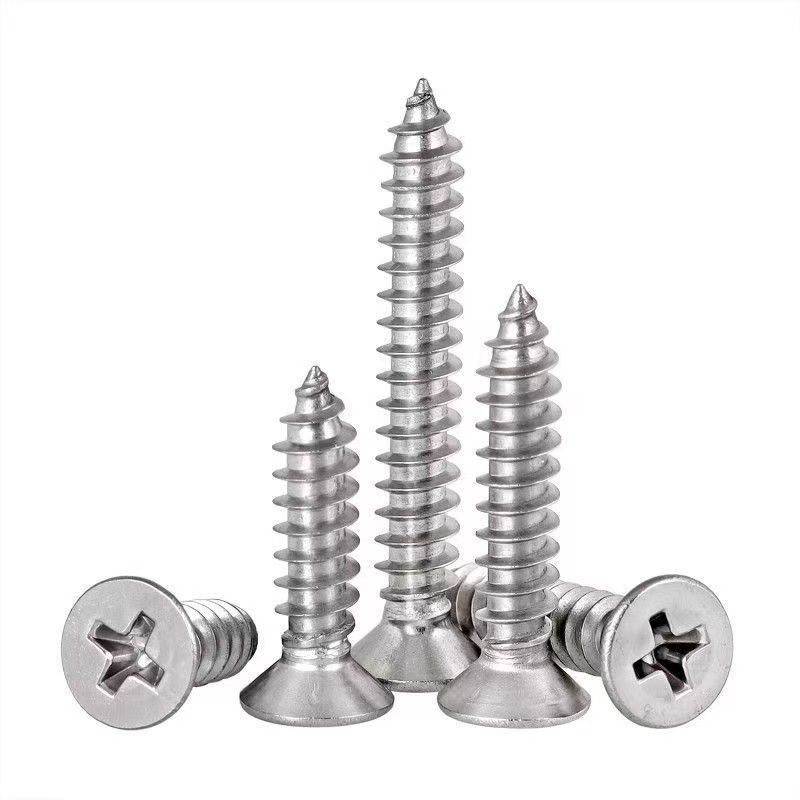 Flat Head Phillips Self Tapping Screw Stainless Steel Countersunk Head Plasterboard Wood Screw Tap Bolts Fastener Assortment Kit