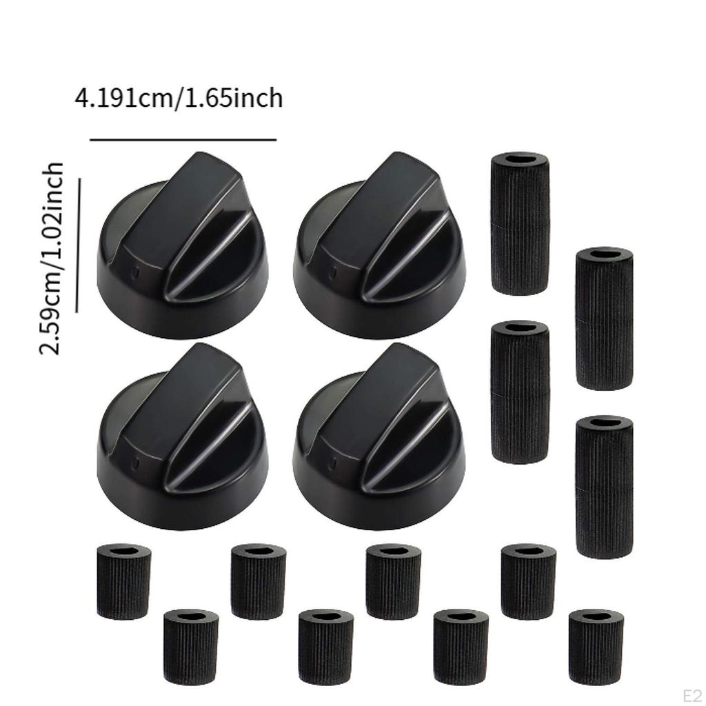4 Knobs, Assortment Parts, Sturdy, Lightweight, Practical, Burner Stove Knobs for Dorm