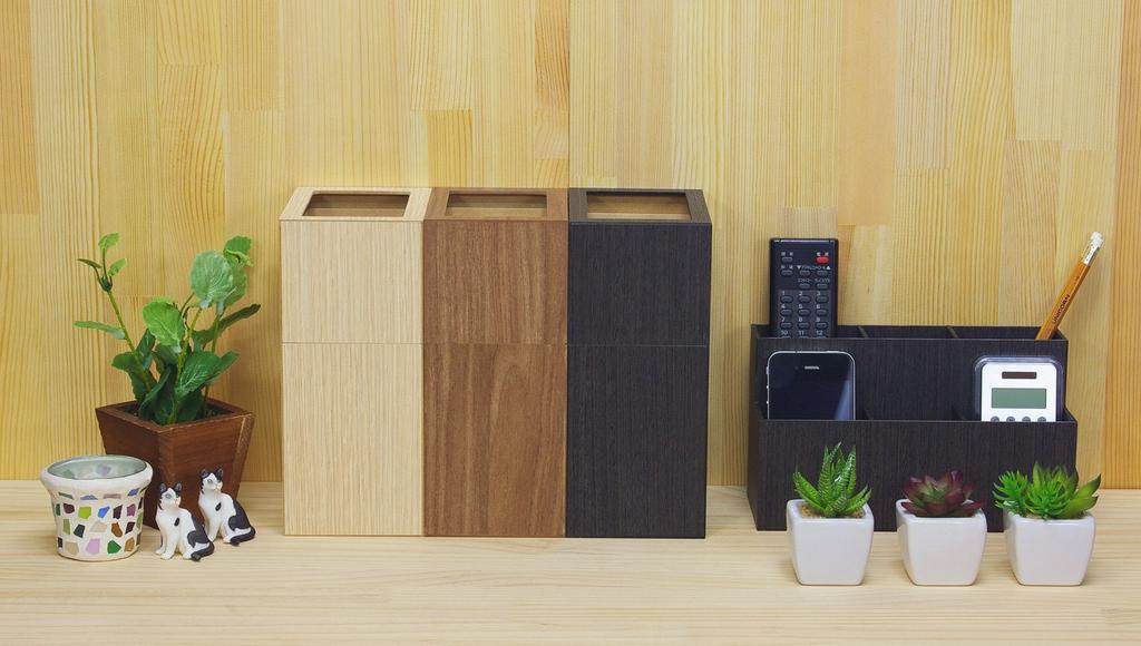 Tatsucraft Bask Dust Box with Cover S NA Natural Individual Box Specification Bosk Trash Can Separation Stylish with Lid Kitchen Brown Trash Can Pale