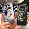 For Xiaomi Redmi Note 14 Pro Plus Case Cute Strawberry Love Heart Soft Silicone Clear Cover For Redmi Note 14 Pro 5G Global Etui