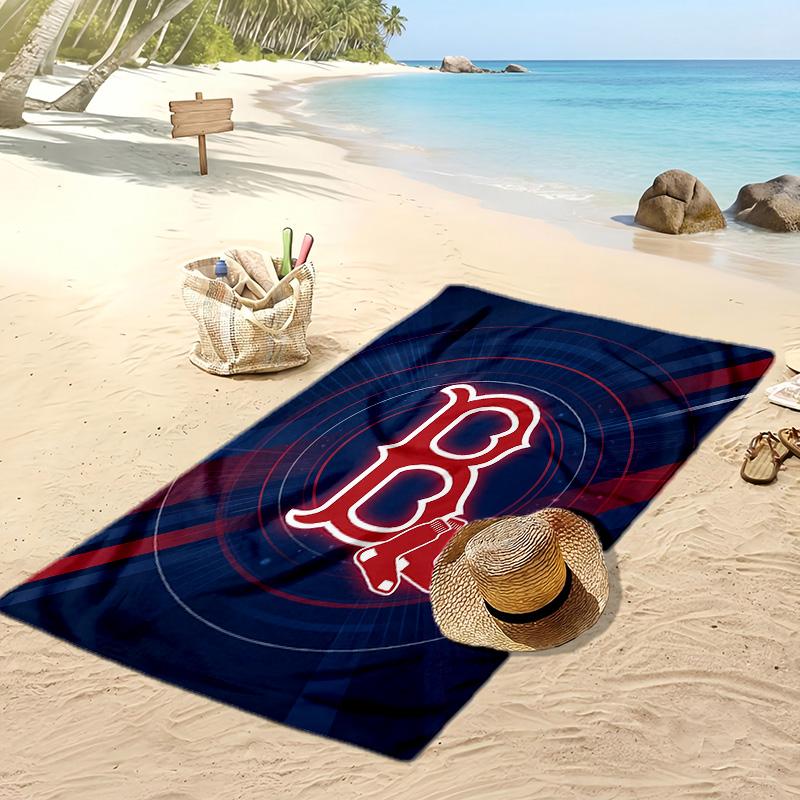 Boston Red Sox Print Beach Towel Soft Portable Quick?dry Towel For Pool Summer Vacation Outdoor Sport