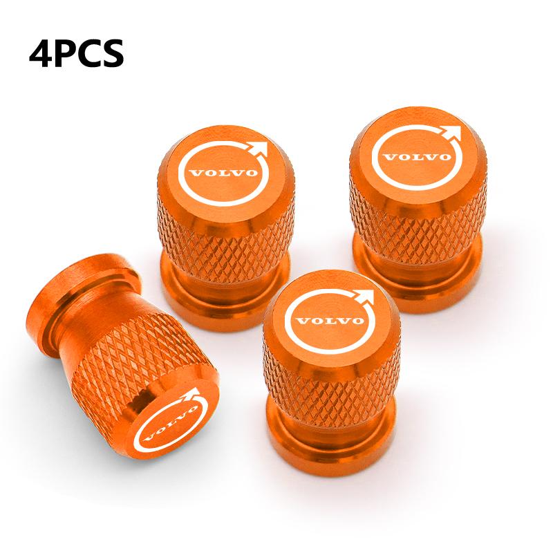 4pcs Aluminum Car Tire Valve Stem Caps Tire Valve Caps For Volvo EX90 EC40 XC40 XC60 XC90 V60 V90 S60 S90 2025 Car Accessories
