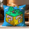 Ssuper Cute Style Marios Cushion Cover Soft Washable Pillow Case Multi-Scene For Couch Bed Travel Office Use