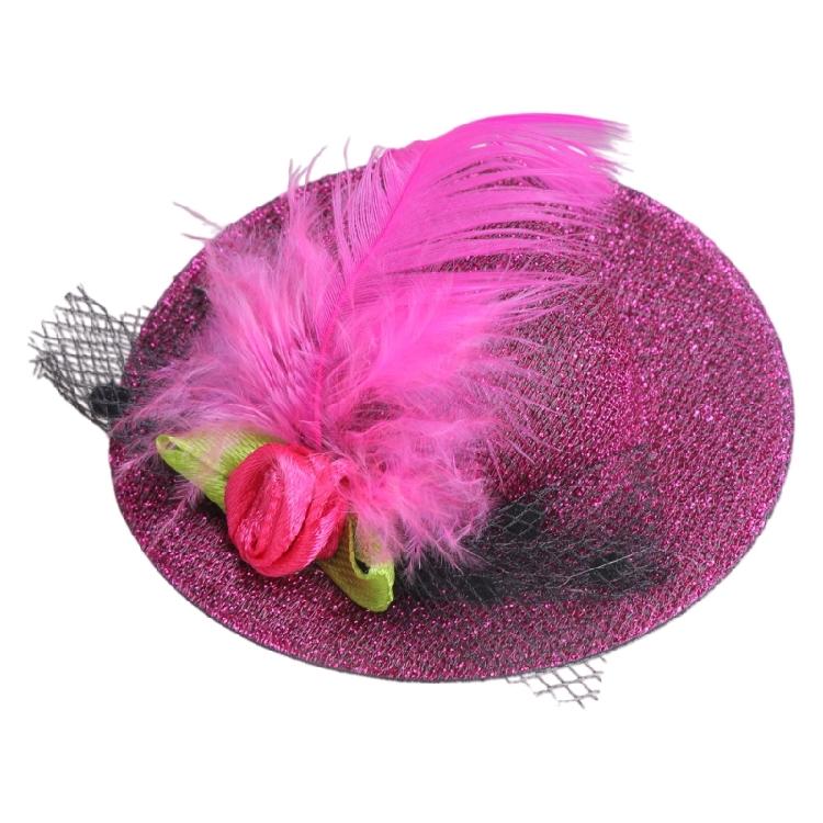 

Mini Fascinator Hat Hair Clip Girls Victorian Themed Party Costume Hairpin Hair Accessories Fashionable Hairpieces розы красного