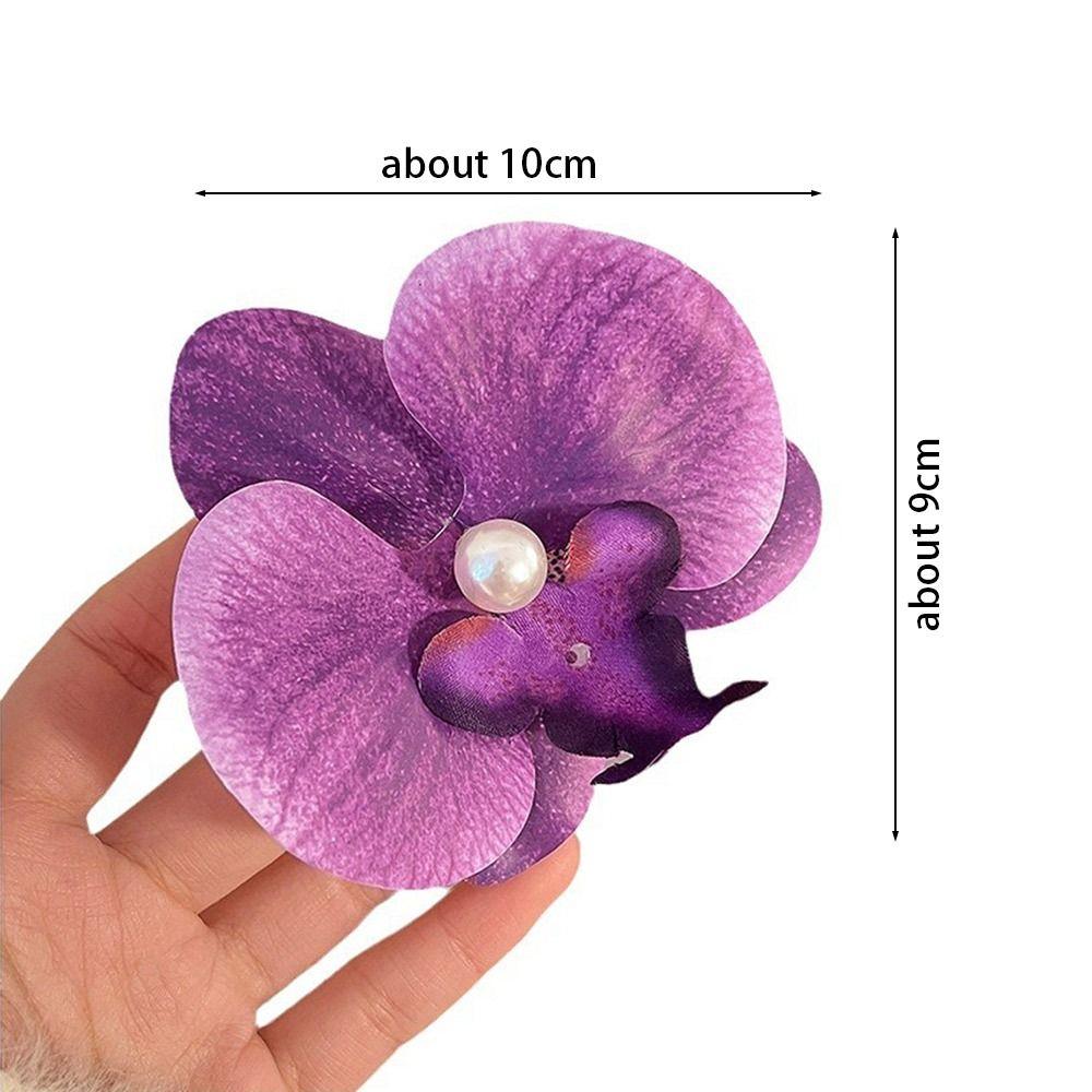 1Pcs Phalaenopsis Pearl Hair Clip Orchid Hair Clip Duckbill Clip Hair Styling Tools Bow Flower Hair Clips Hair Accessories