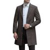 European version large size new woolen coat men's autumn and winter coat single-breasted medium and long