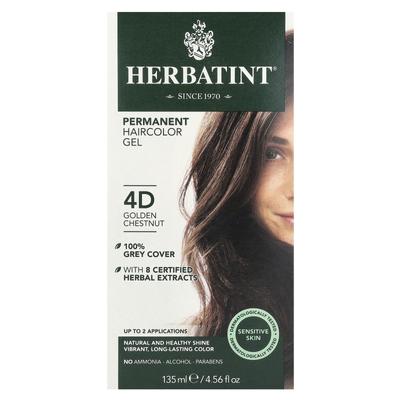 Permanent Color Gel, 4D, Golden Chestnut, 4.56 Fl Oz (135 Ml)