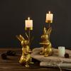 New Easter Bunny Candlestick Ornaments Home Living Room Desktop Restaurant Candlestick Resin Crafts