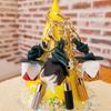 [byDream] 3D Flower Key Ring with Charm, Car Keychain, PU Leather, Phone and Bag Keyring, Bag Decoration (White)
