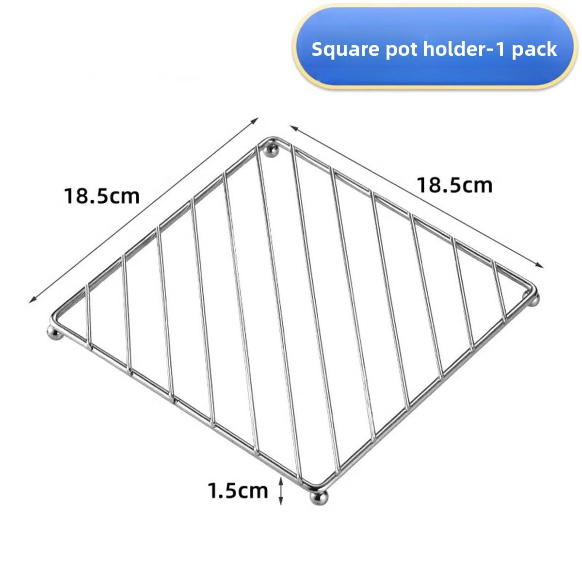 

Утолщенная подставка для тарелок для дома, кухни, обеденного стола, термостойкий высокотемпературный изоляционный коврик для мисок и тарелок Square 1PC