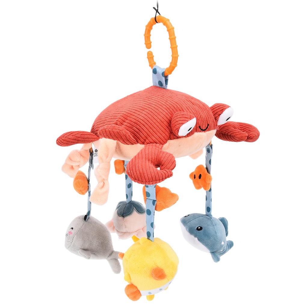 Baby Crib Mobile Baby Bed Rattles Hanging Plush Crab Bell Toys Stroller Pendant for Newborn