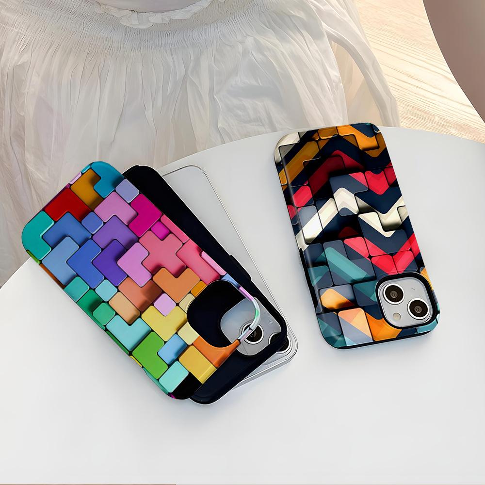 Hot-selling color building block iPhone14 iPhone case 17promax advanced magnetic film