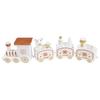 Plastic Christmas Train Ornaments Christmas Children Baking Party Decoration Home Table Xmas New Year Gifts Santa Claus Crafts