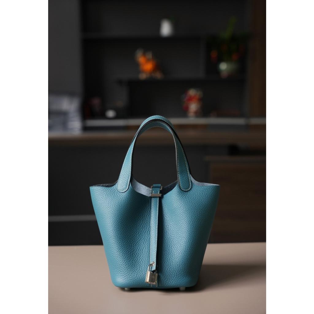 TC First Layer Cowhide Wax Thread Hand-sewn Vegetable Basket All-steel Hardware Brushed Oil Edge Handbag Craftsman Code