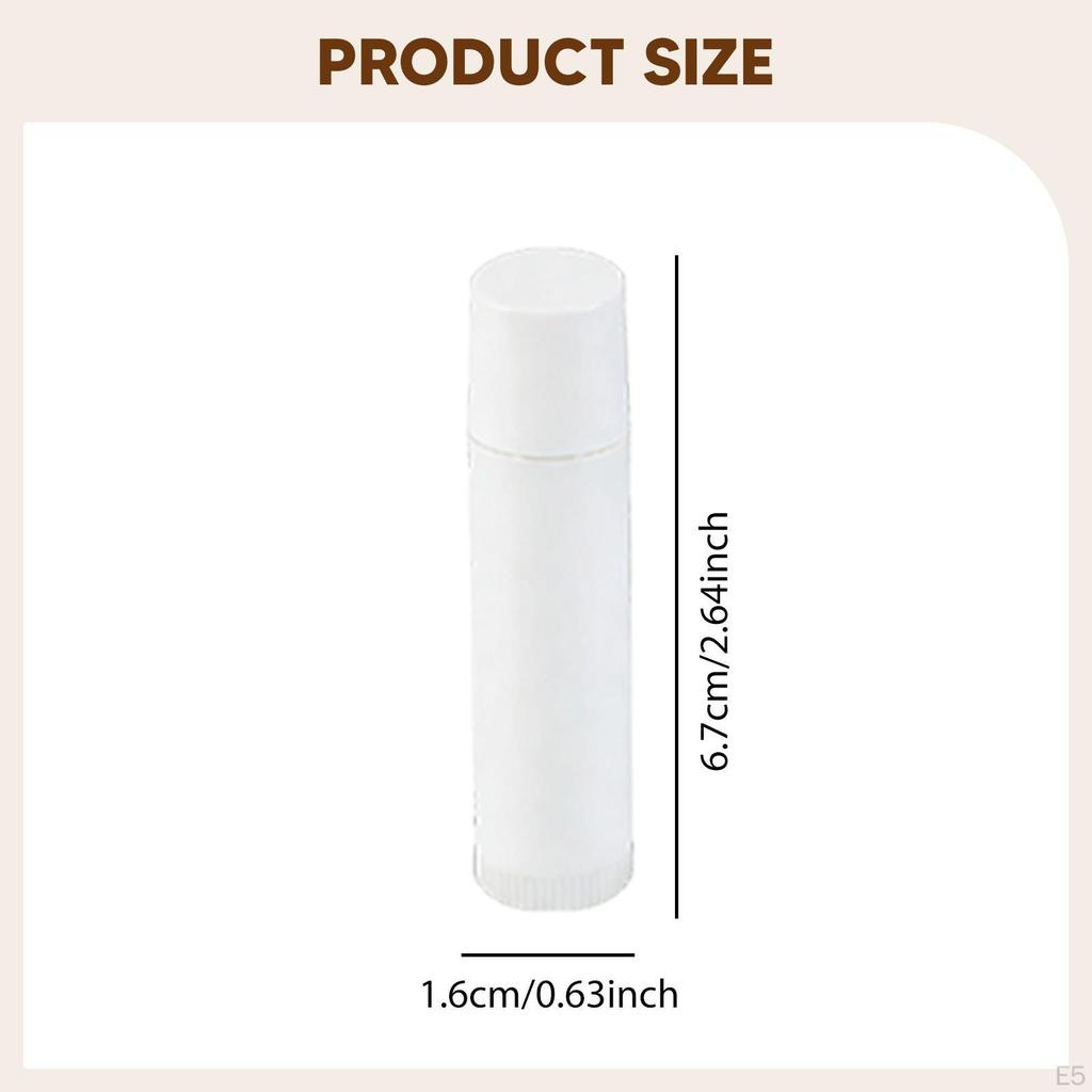 50 5,5ml Runde drehbare Lippenbalsamtuben, für Balsam, kosmetische Probenbalsame und feste Produkte