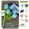 Chenille Stem Tulip Bouquet Kit, DIY Pipe Cleaner Flowers Craft, Creative Gift for Mom Wife Girlfriend