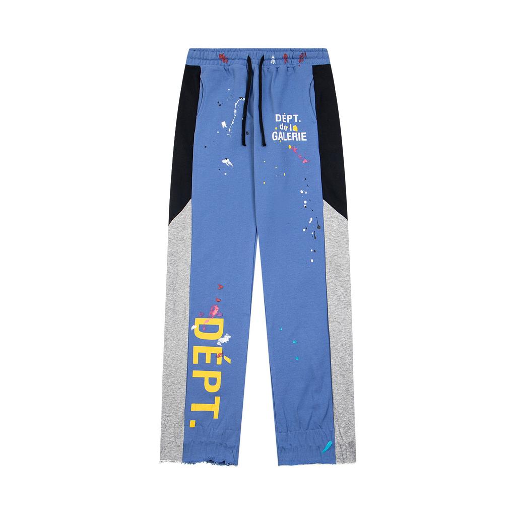 Cross-border Foreign Trade G D Splashing Ink Graffiti Casual Loose Trousers Splicing Couple Leggings Sweatpants Tide Men and Women the Same Style