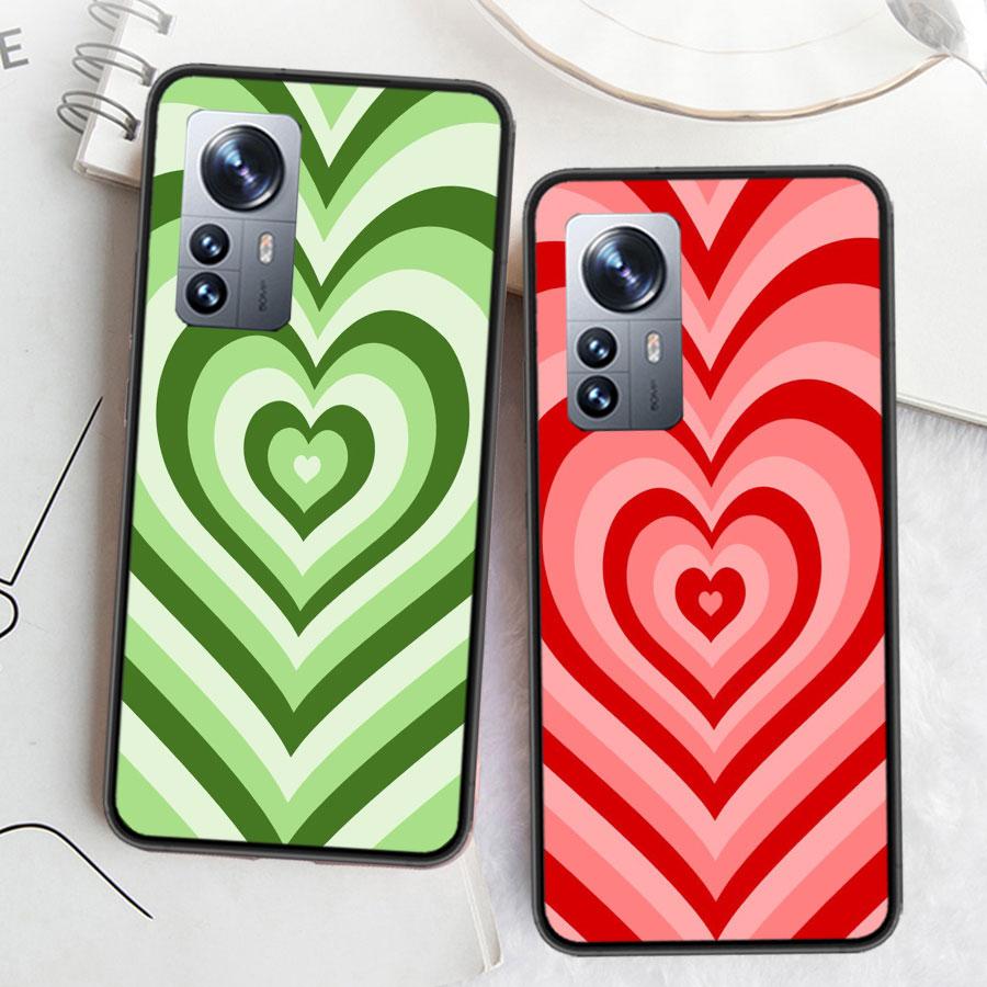Heart Circle Phone Case For Xiaomi Poco X6 X5 X4 X3 GT NFC M4 M5 Pro 5G M3 Mi Note 10 Lite F5 F4 F3 F2 F1 Capa Coque TPU Cover C