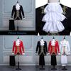 Elegant King Prince Renaissance Medieval Men's Cosplay Coat And Pants Ensemble