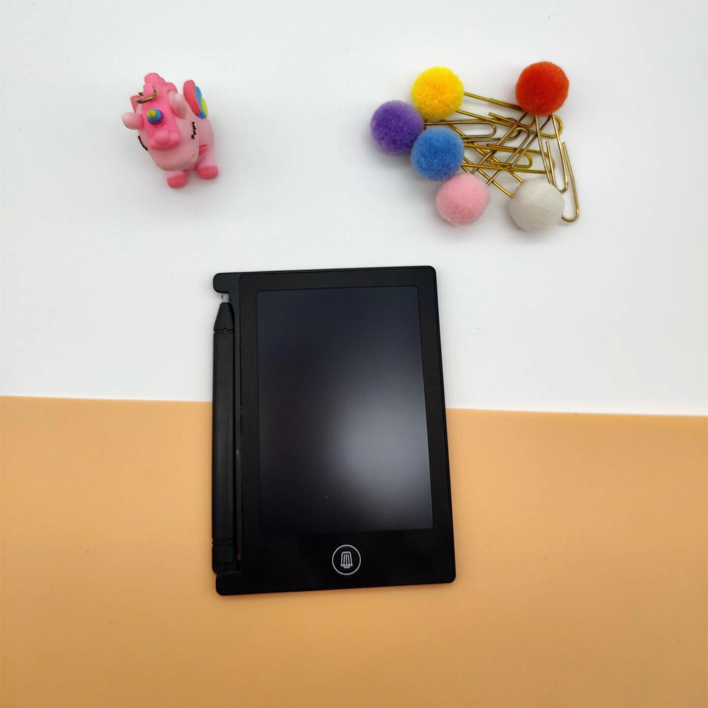 

Доска для письма с ЖК-дисплеем для учащихся - 4,4-дюймовая электронная доска для сообщений и граффити для каллиграфии и дошкольного образования чёрный