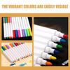 Smooth Flow Quick Dry Vivid Colors for Sketching Doodling on Acrylic 12Pcs Erasable Liquid Pens Luminous LED Board Pen Set
