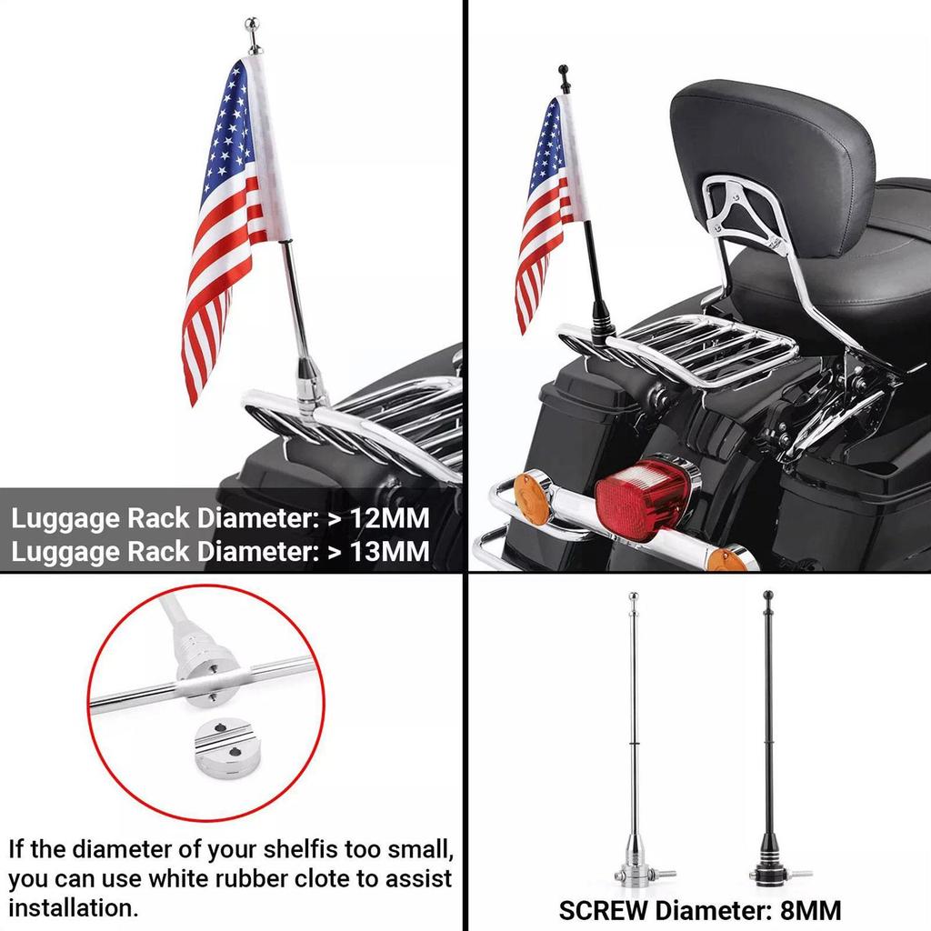 Motorcycle Rear Shelf Flagpole Fashion Car Decoration Is Suitable For Xl883 X48 Motorcycle Rear Side Mount Luggage O8P7