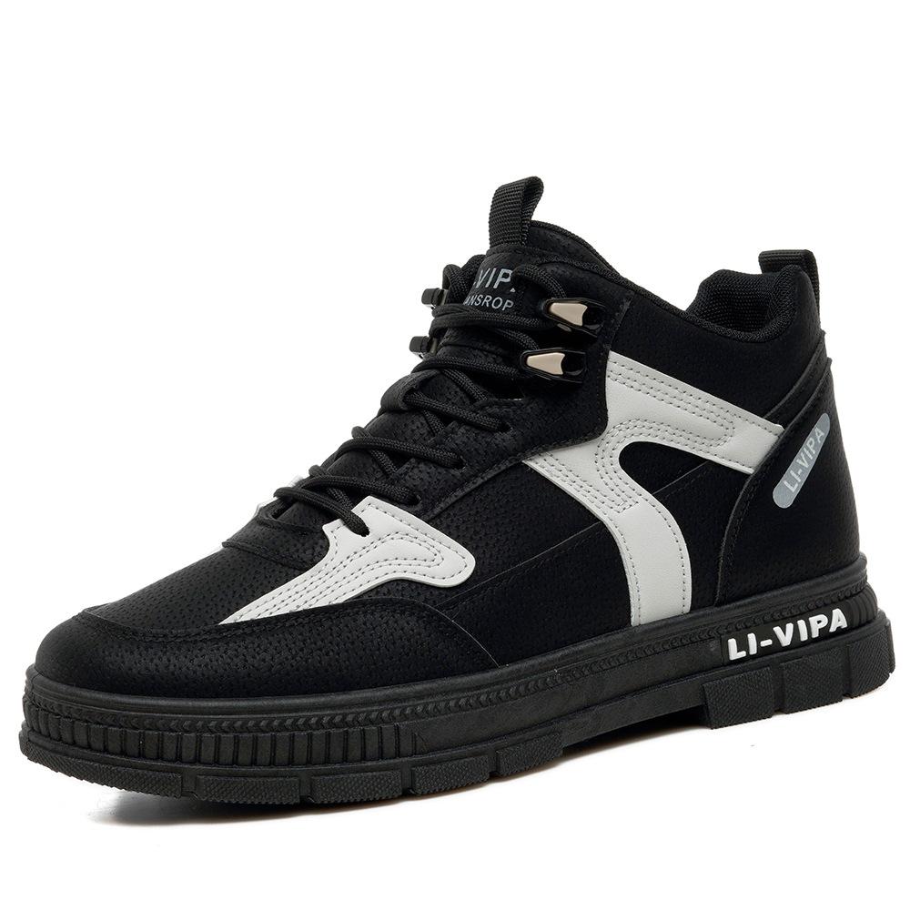 Autumn  Leather Men Boots Design Sneakers Man Breathable Casual Leather Shoes Men Ankle Boots Outdoor Fashion