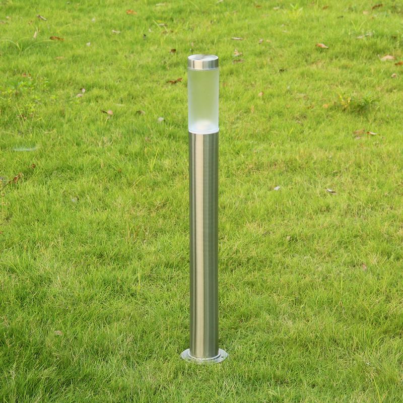 Stainless Steel LED Garden Lights - Waterproof Outdoor Cylindrical Ground Lights for Villas and Courtyards.