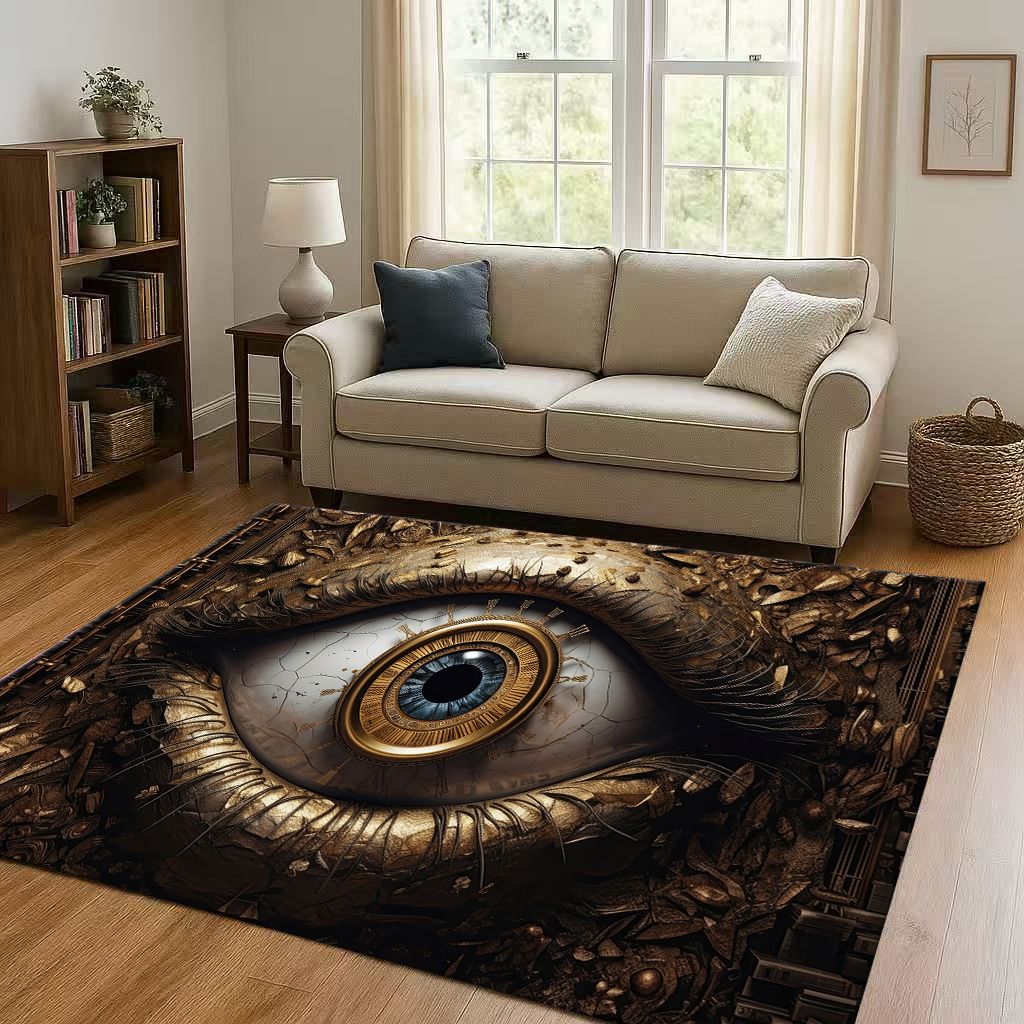 Symbol Oka Wszechwidzącego Wolnomularstwa Złe Oko Sztuka Dywanik do Salonu Antypoślizgowy Dywan do Sypialni Pokoju Zabaw Kanapy, Dekoracja Domu Wycieraczka