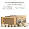 High-End Ru Kiln Ceramic Kung Fu Tea Set - Luxury Gaiwan Teapot, Tray, and Cups for Home.