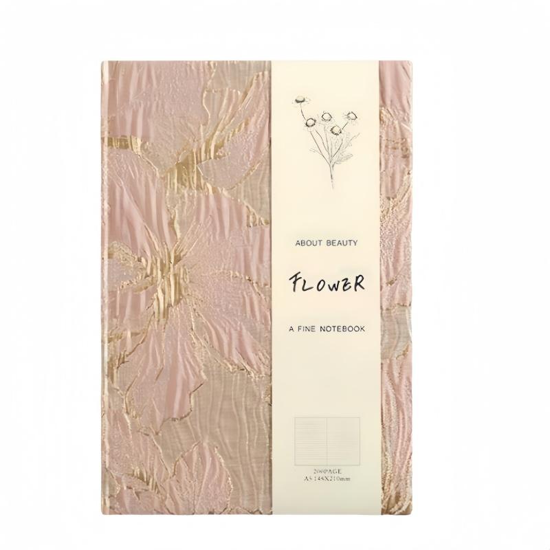 

1 шт. Твердый переплет А5 блокнот с тисненым покрытием, креативный журнал с темой лилий, идеально подходит для письма и ведения заметок Other